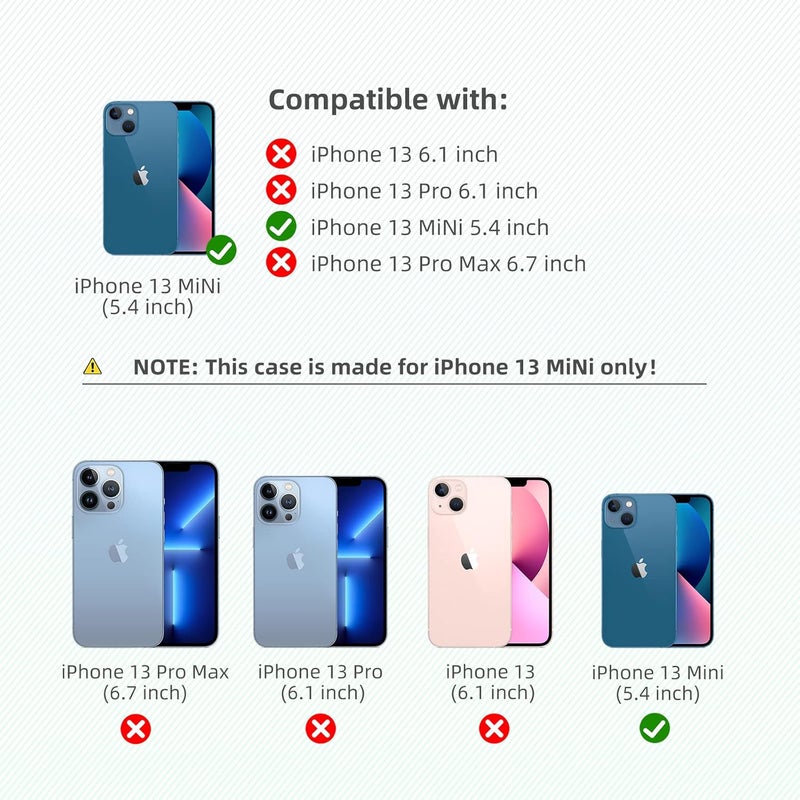 K TOMOTO Compatible with iPhone 13 Mini Bumper Case (5.4 Inch), Liquid Silicone Protective Frame [Raised Edge & Drop Protection] Silky and Soft Touch, Red - Image 2